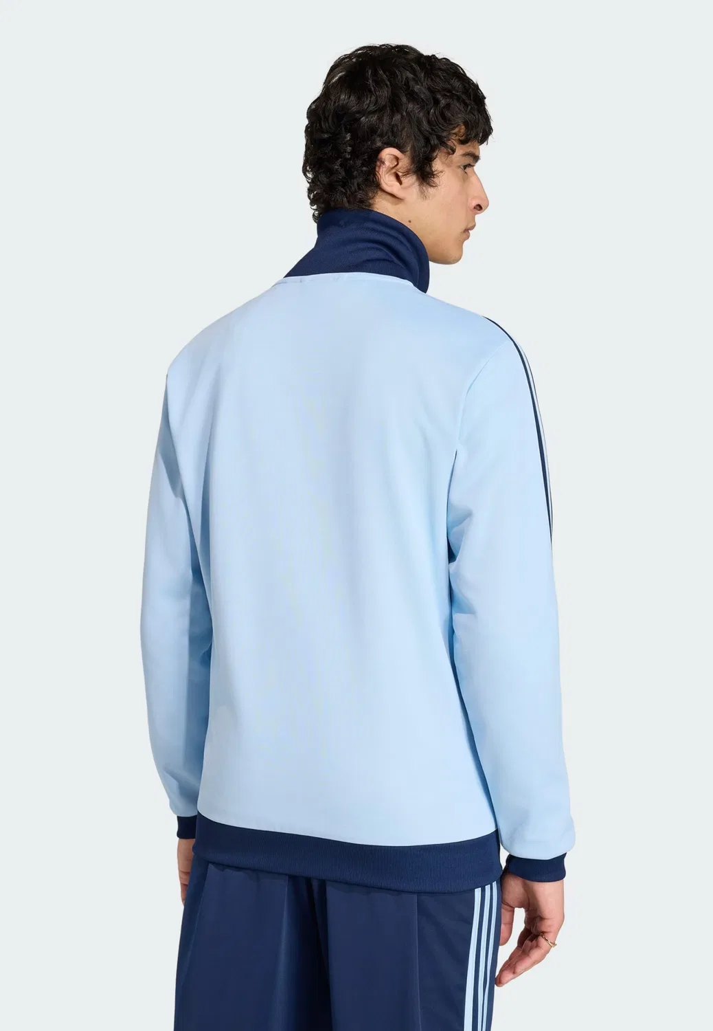 Толстовка на молнии Adidas Originals Classic в цветах Marine Blue и Light Blue — фото 3