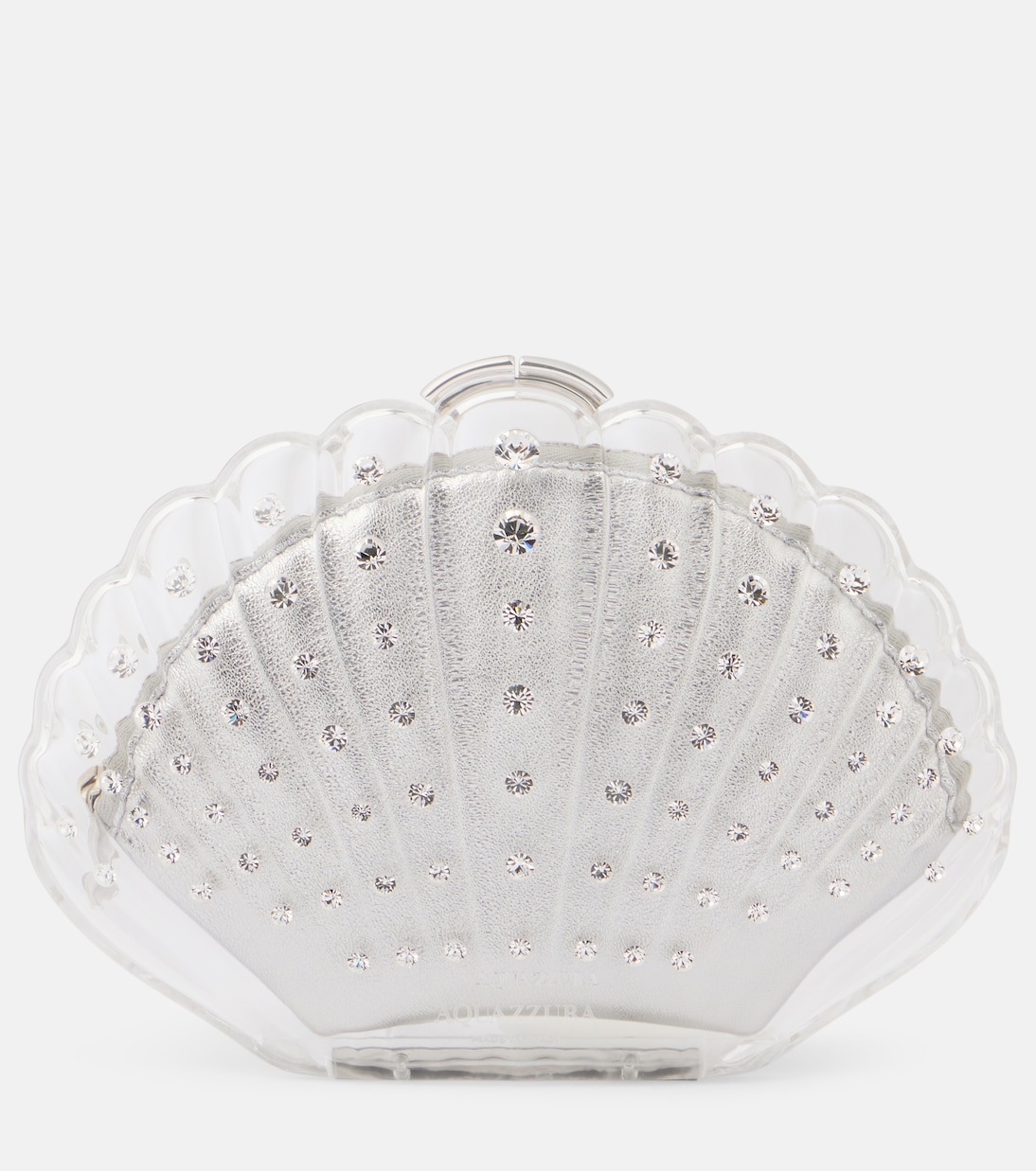 

Клатч с кристаллами Crystal Shell Aquazzura, Transp/Silver/Crystal/Pal