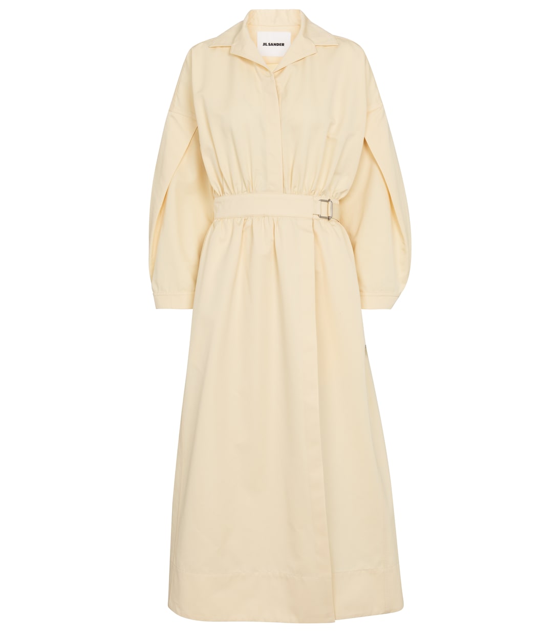 

Платье миди из хлопка и шелка Jil Sander, Medium Beige