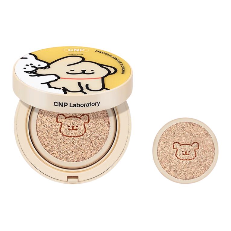 

Подушечка для макияжа Line Puppies с увлажняющей и питательной прополисной сывороткой для осветления тона кожи 15g+15g CNP