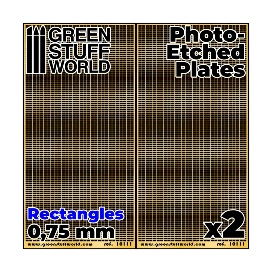 

Прямоугольники - 0,75 мм., Other Scenery - Photo-Etched Plates & Formable Metals