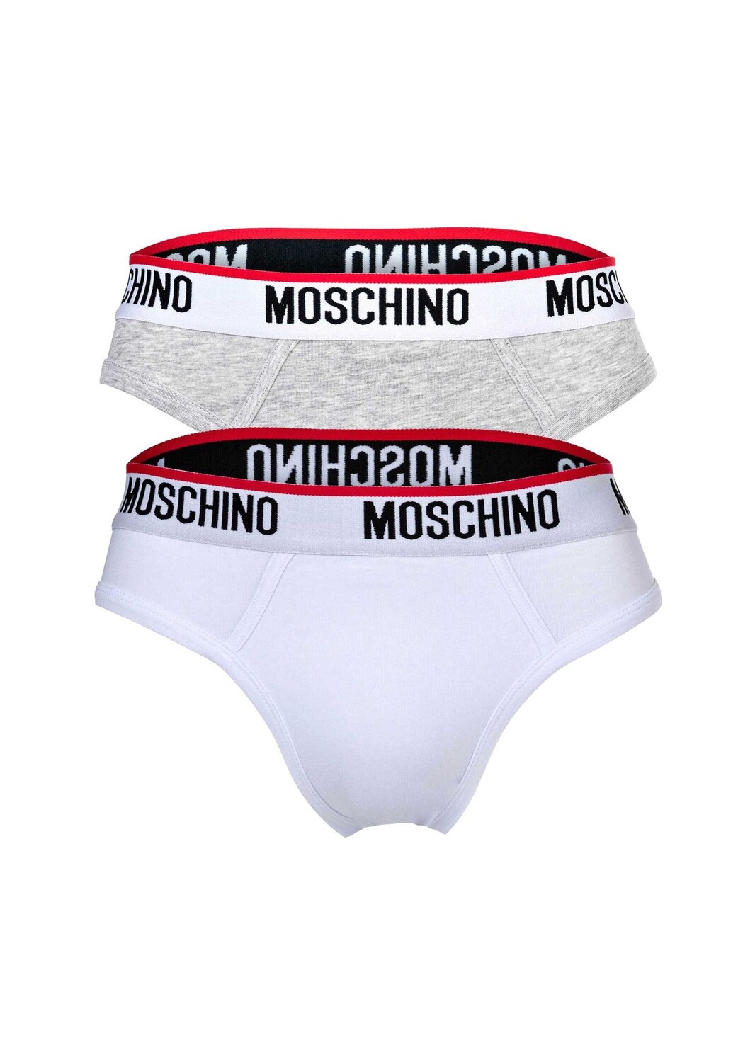 

Мужские микро-трусы, 2 шт., смесовый хлопок, однотонные MOSCHINO, серый