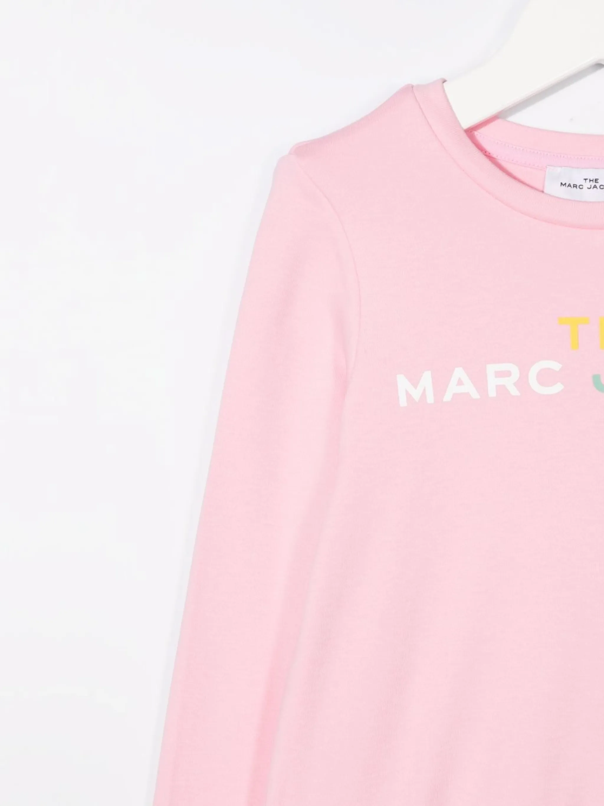 Платье с длинными рукавами и логотипом Marc Jacobs Kids, розовый — фото 3