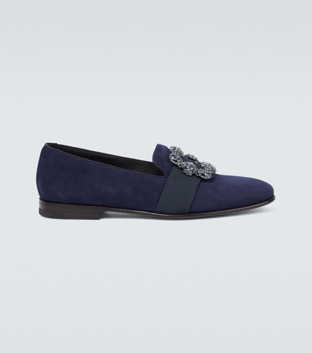 

Карлтон украшенные замшевые лоферы Manolo Blahnik, 4116 Navy