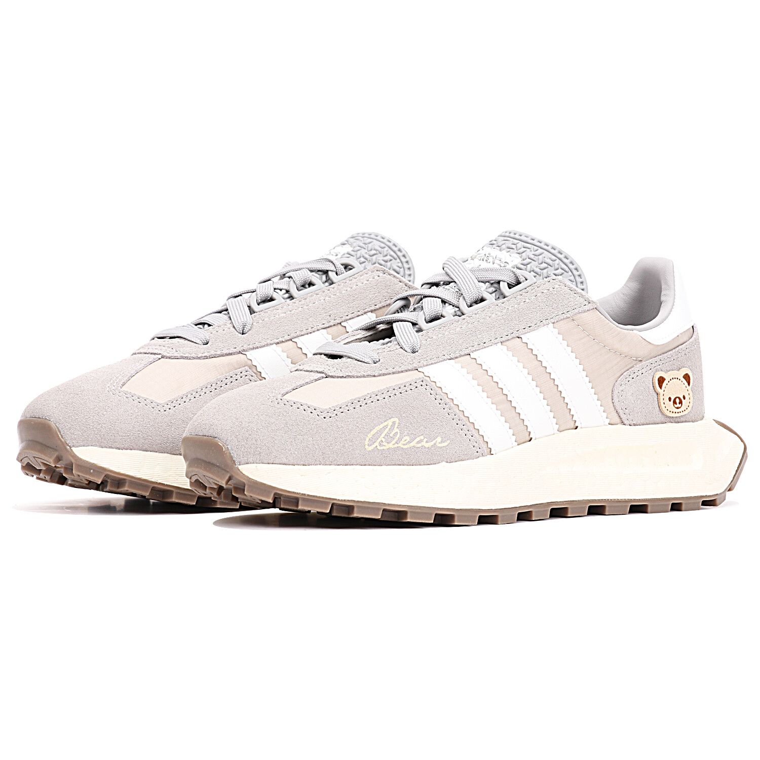 Кроссовки Retropy E5 унисекс с низким верхом серые/белые/бежевые Adidas Originals — фото 2
