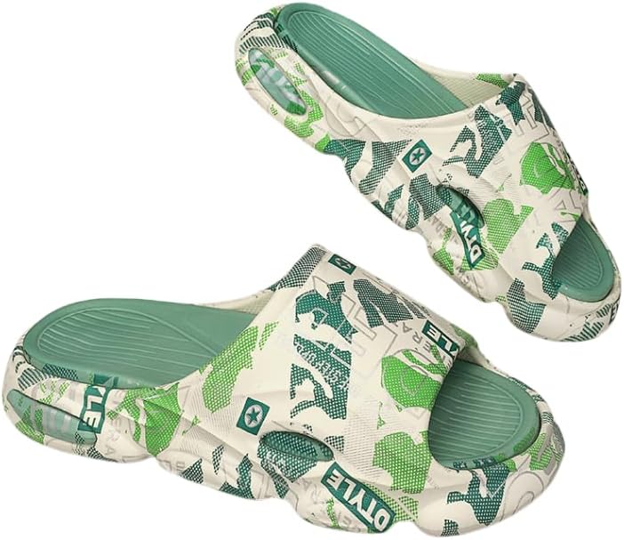 

Модные сланцы-подушки для мужчин и женщин, мягкие домашние и тапочки, для весны и лета Hhhchpm, белый/зеленый