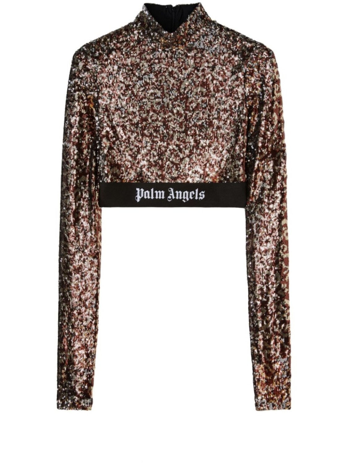 

Palm Angels укороченный топ с логотипом, коричневый