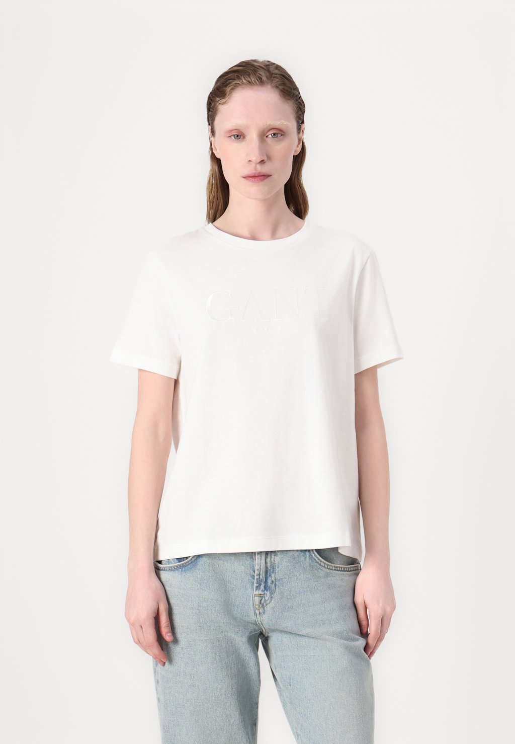 

Футболка с принтом TONAL GRAPHIC GANT, молочный