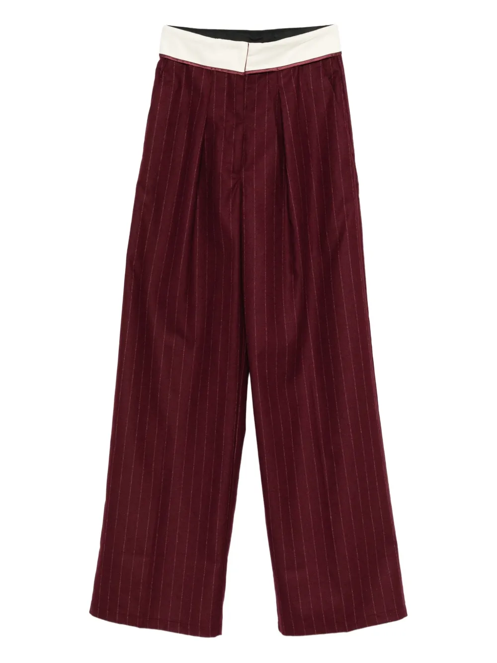 

Широкие брюки в тонкую полоску Forte Forte, красный