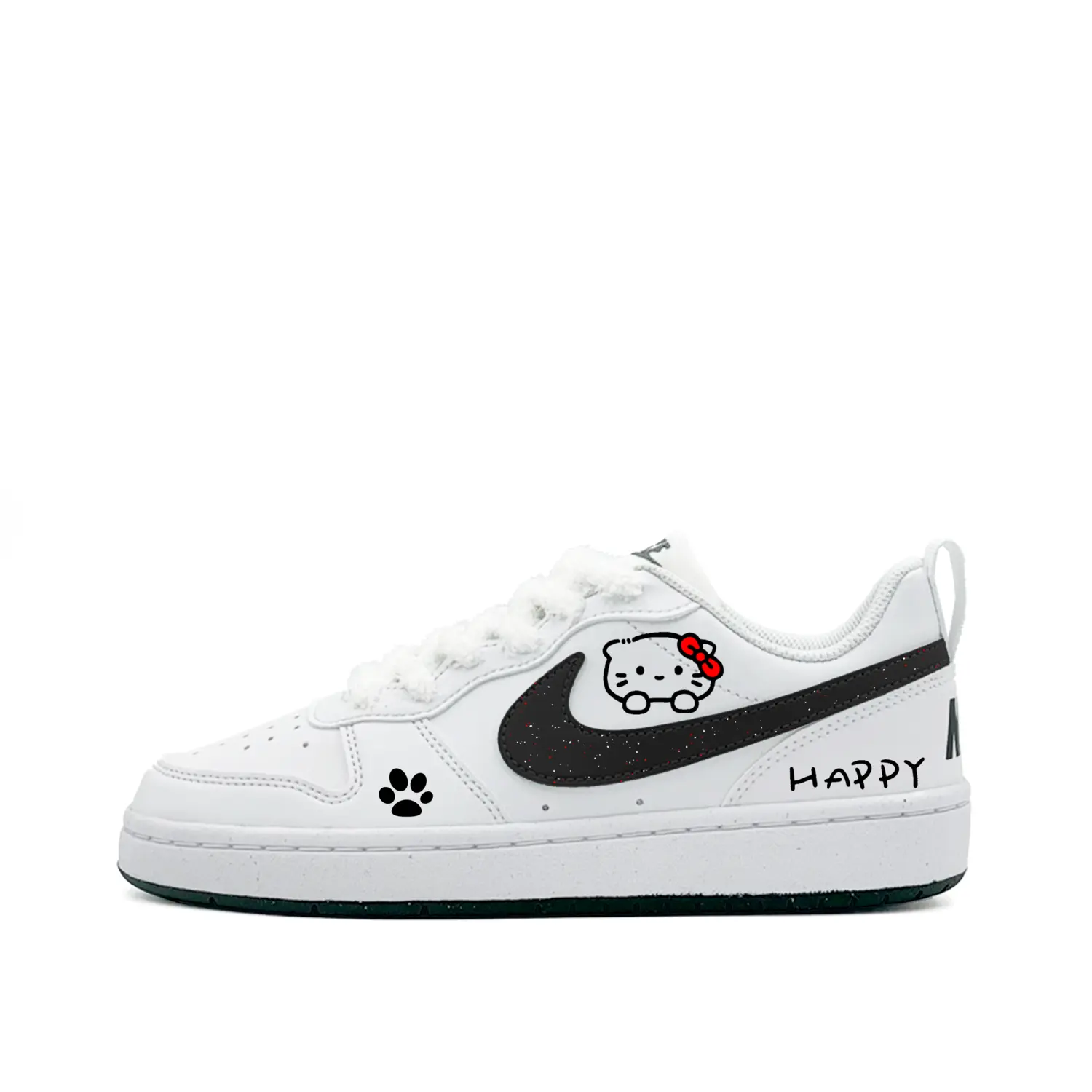 

Nike Court Borough Claw Mark Abrasion Resistant низкие детские скейтбординг кроссовки black