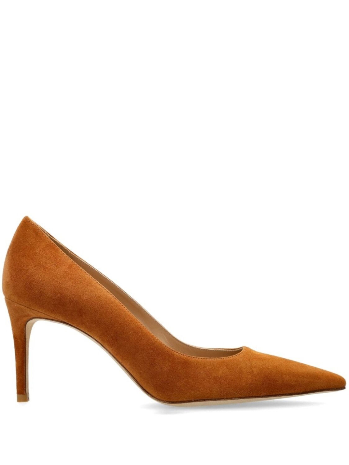 Туфли из замши 75 мм Stuart Weitzman, коричневый
