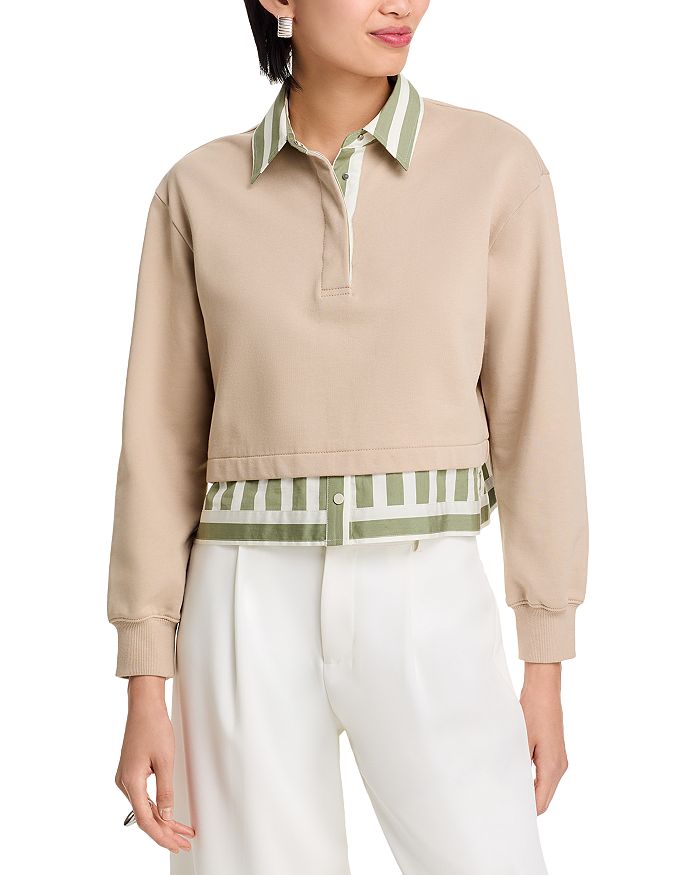 

Короткий худи с многослойным эффектом 3.1 Phillip Lim, мультиколор