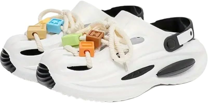 

Мужские сабо однотонного цвета, удобные, нескользящие и прочные шлепанцы из EVA для летнего отдыха на свежем воздухе Fmshi, белый/черный