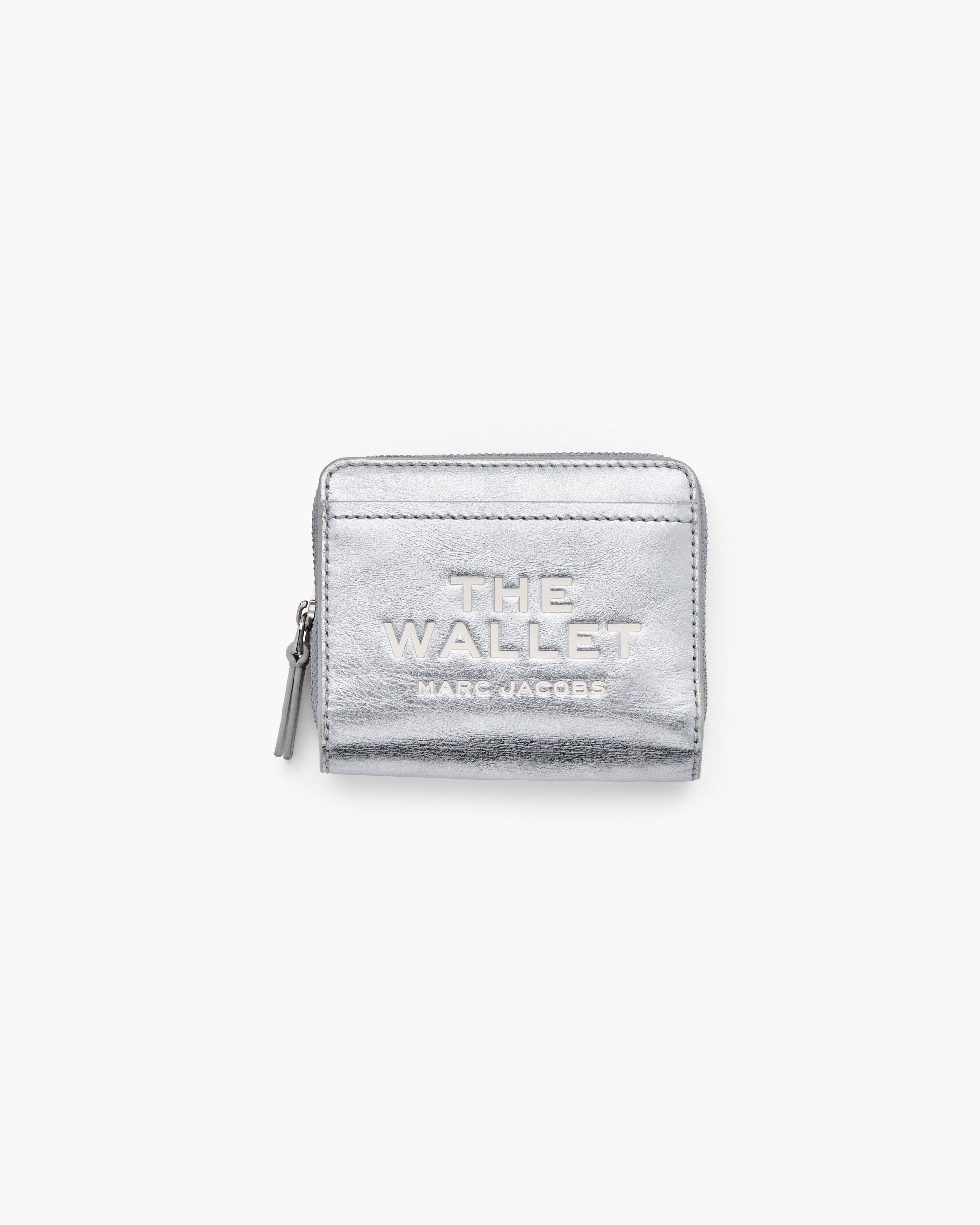 

Компактный мини-кошелек из металлической кожи Marc Jacobs, цвет Metallic Silver