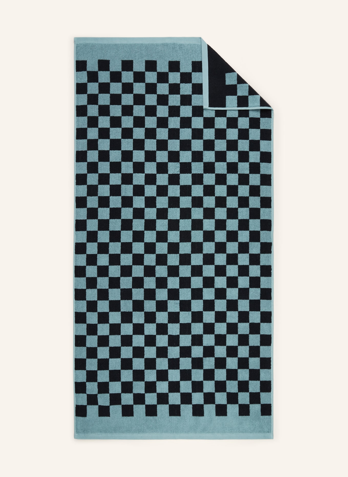 

Полотенце для душа Marc O'Polo CHECKER, 70x140 см, цвет hellblau/schwarz