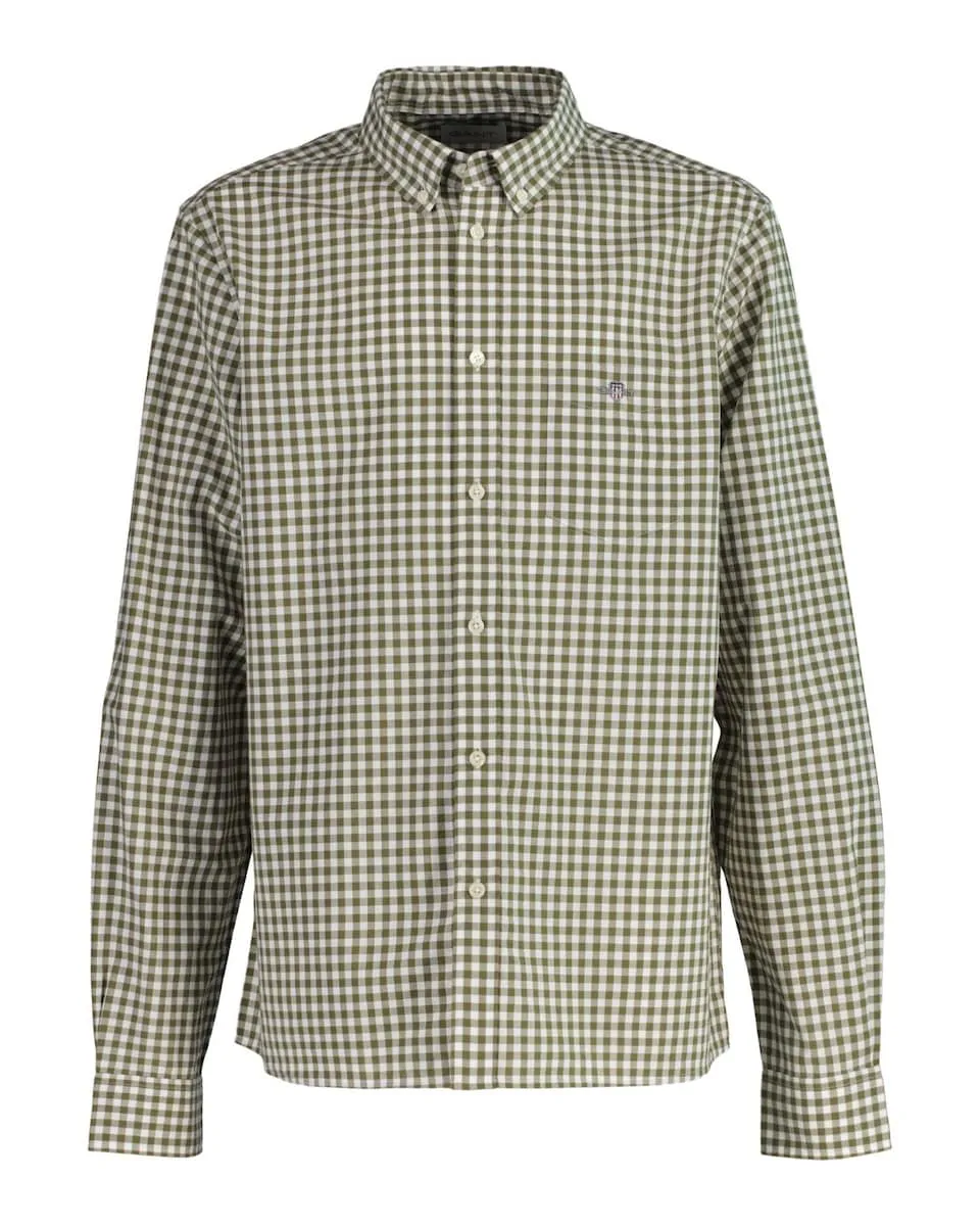 

Рубашка в клетку с длинными рукавами Gant, зеленый