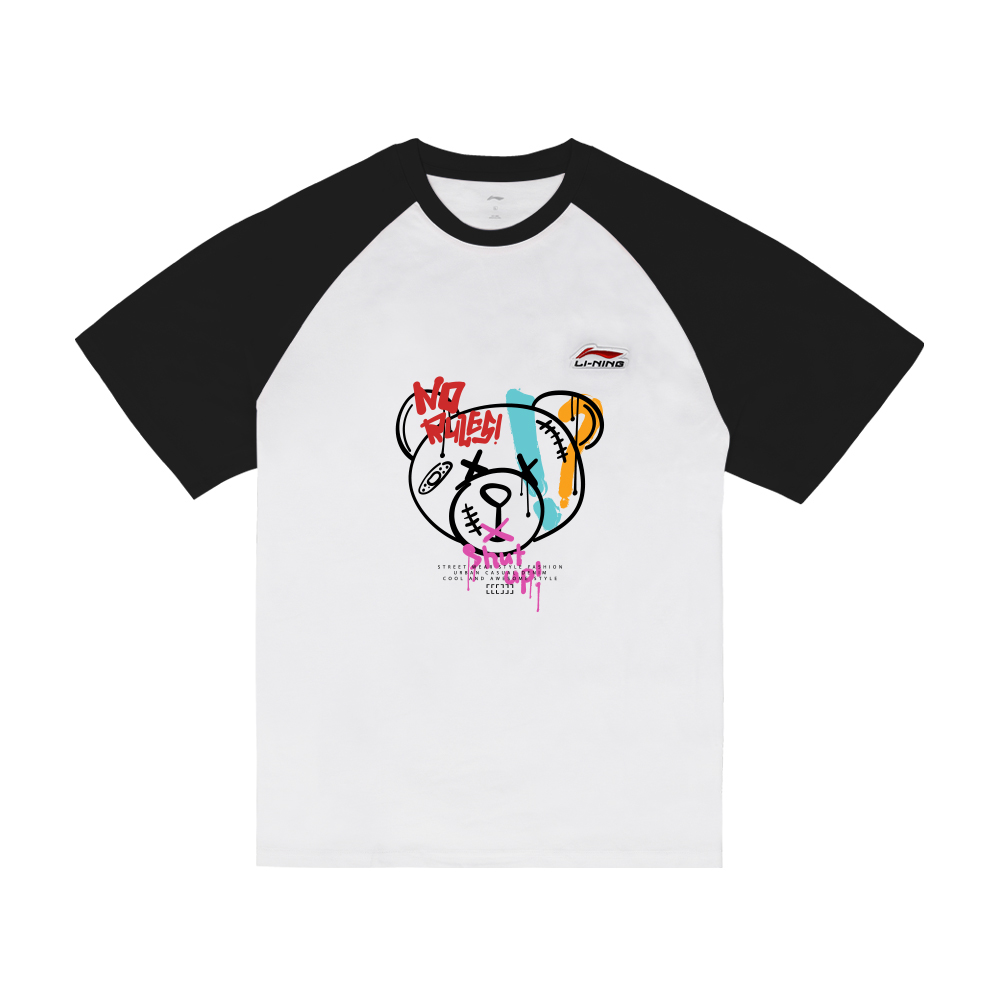 

LINING Футболка Unisex белая черная, Черный, LINING Футболка Unisex белая черная