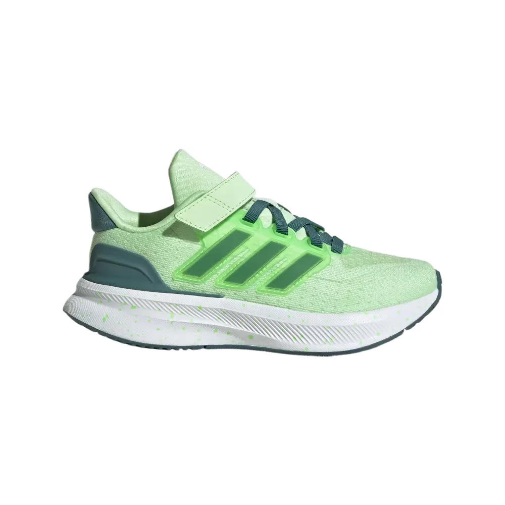 Adidas ULTRARUN 5 низкие детские кроссовки для бега зеленые белые для детей 3-7 лет — фото 3