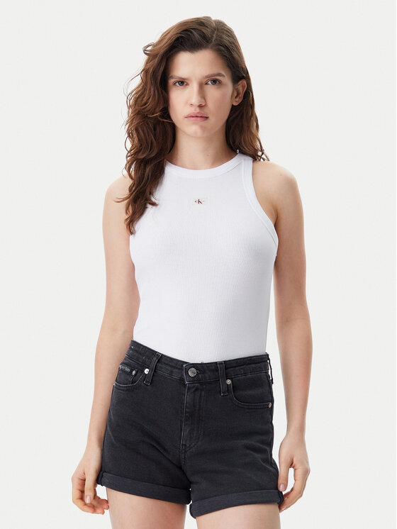 

Топ облегающего кроя J20J225302 Calvin Klein Jeans, белый