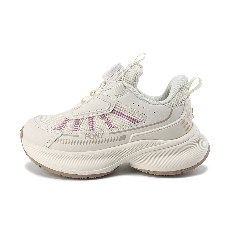 

Pony Современные противоскользящие износостойкие низкие детские повседневные ботинки beige pink kids