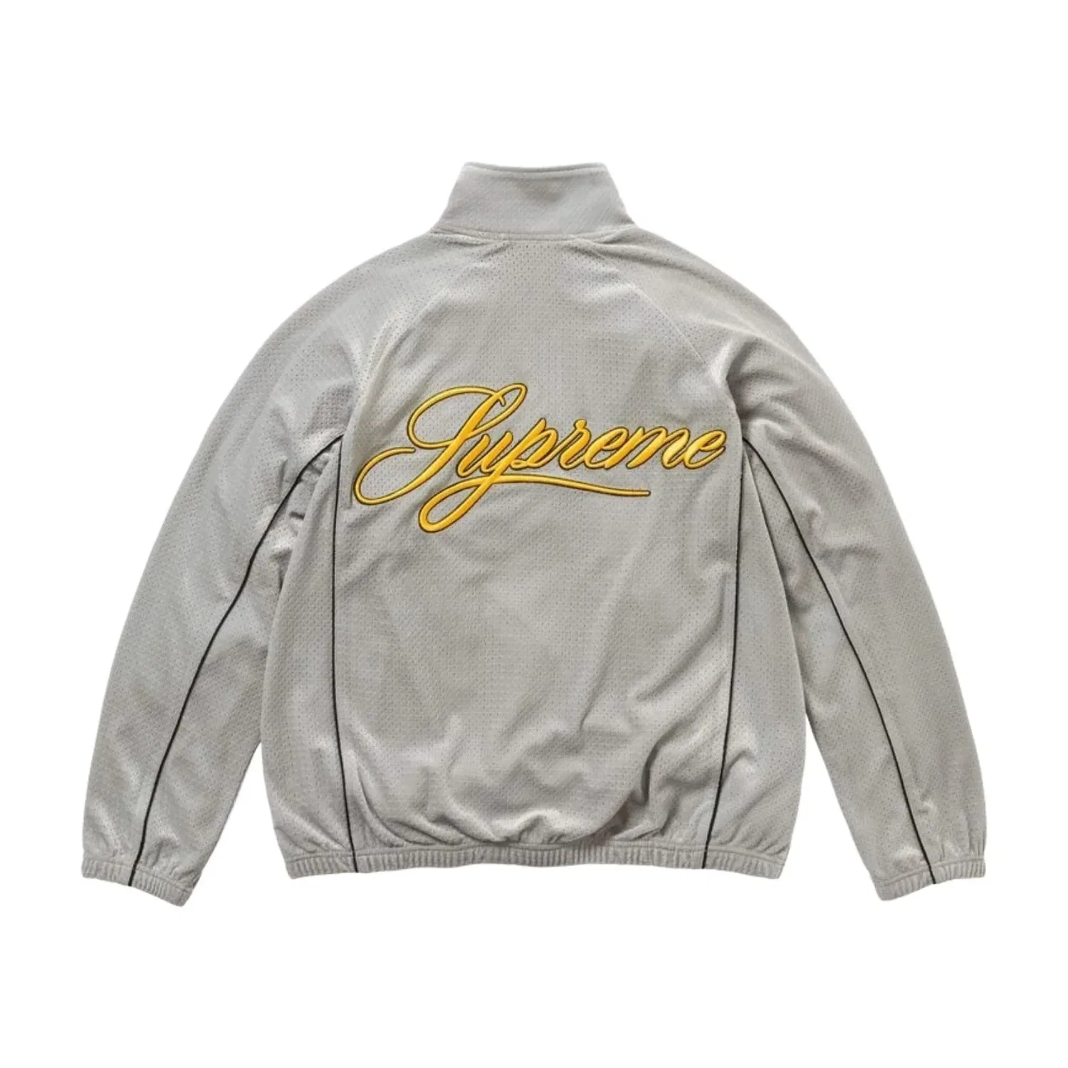 Спортивная куртка Supreme SS26 из велюровой сетки, серебро — фото 3