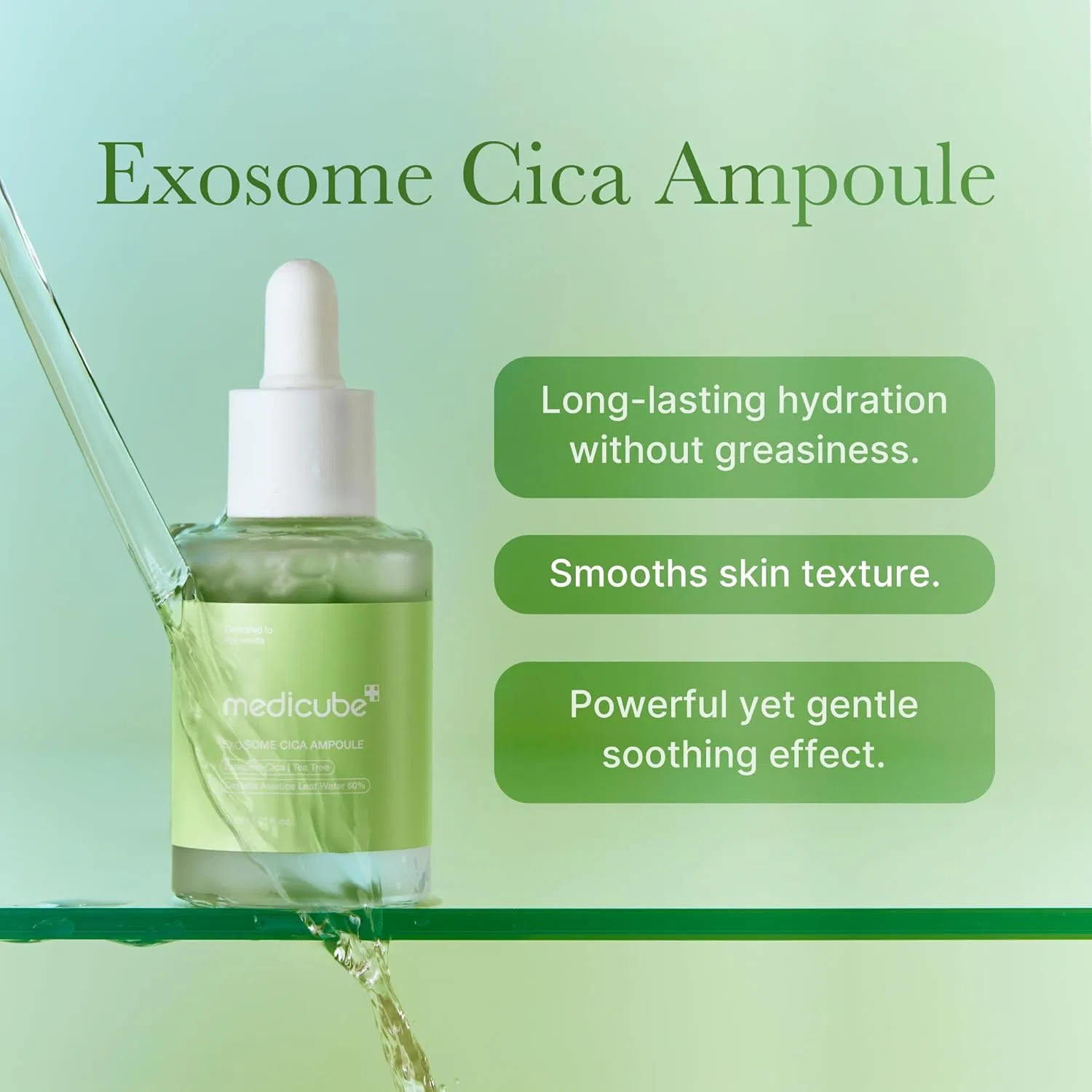 Сыворотка Medicube — Ампульная «Exosome Cica Tea Tree» для чувствительной кожи от, 30 мл — фото 2