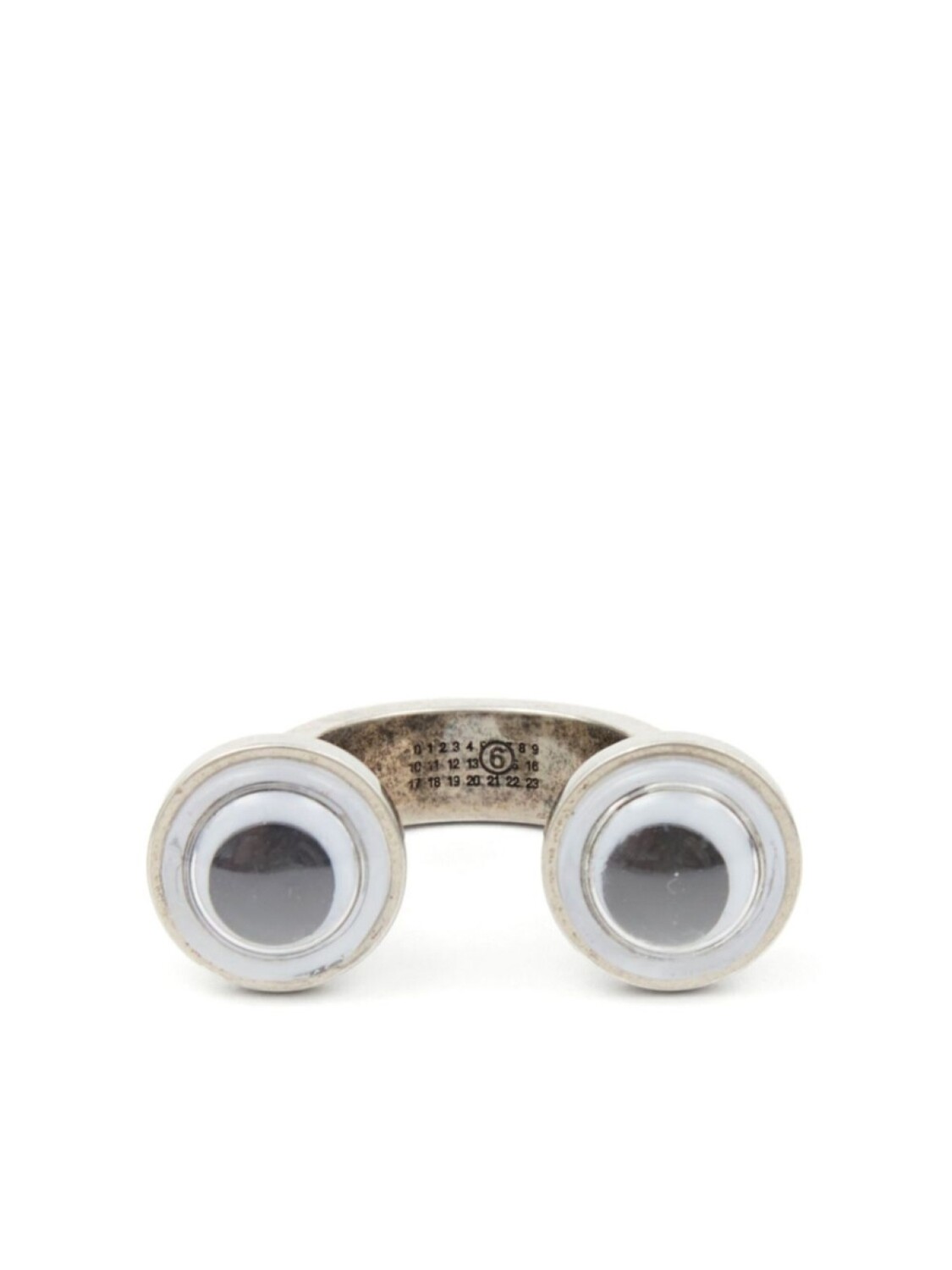 

MM6 Maison Margiela кольцо Googley Eyes, серебряный