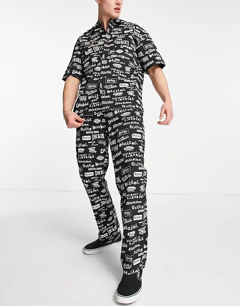 

Брюки 100 AOP черного цвета Dickies