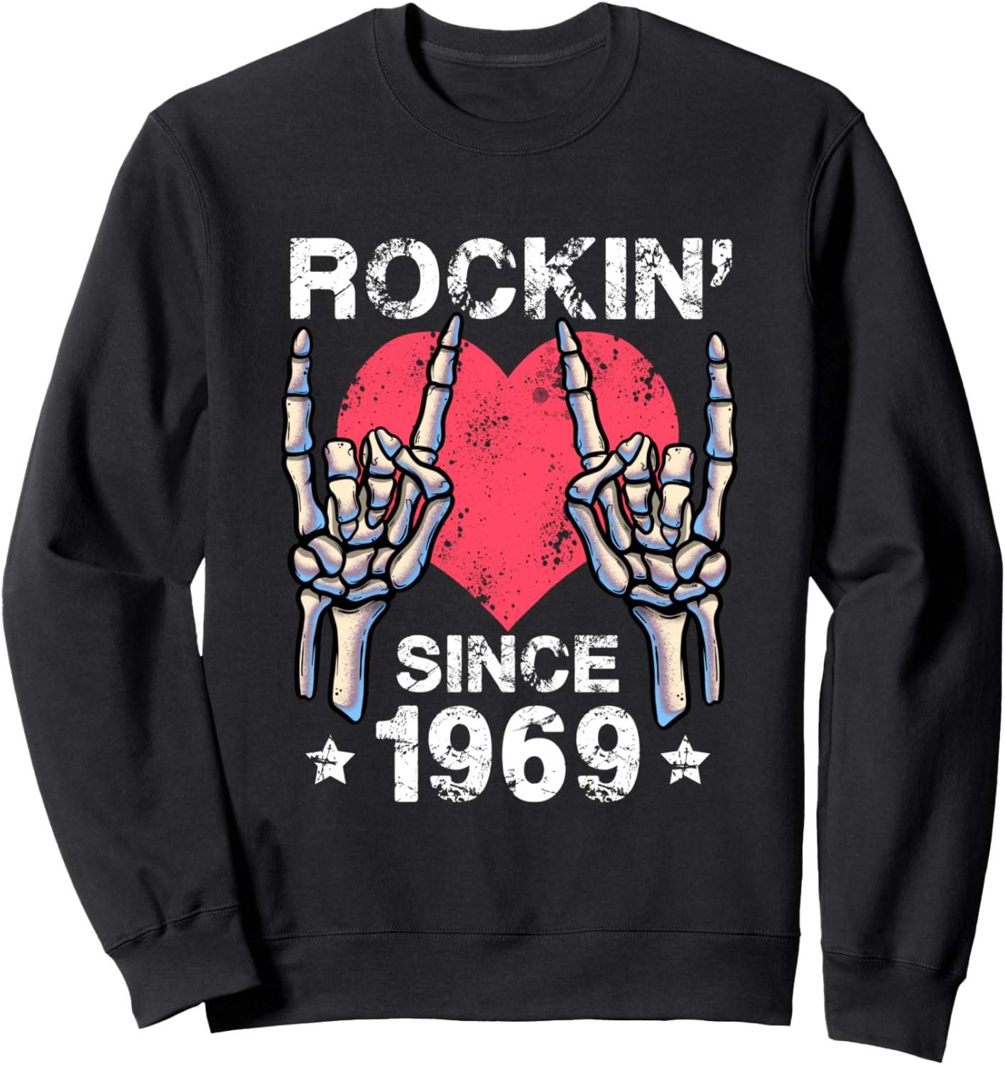 

Рок-н-ролл с 1969 года. Ретро-толстовка в стиле рок-н-ролл Visit Rock And Roll Birthday Shop Rockin Since, черный