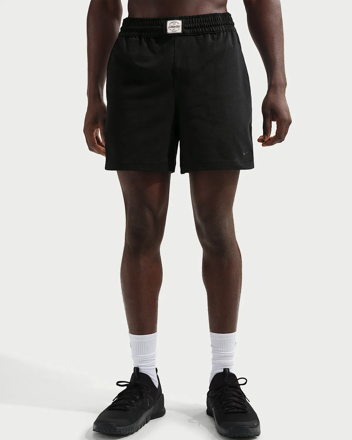 Мужские тренировочные шорты Nike N.A.C. Dri-FIT 5", Black/Pale Ivory/Black — фото 2