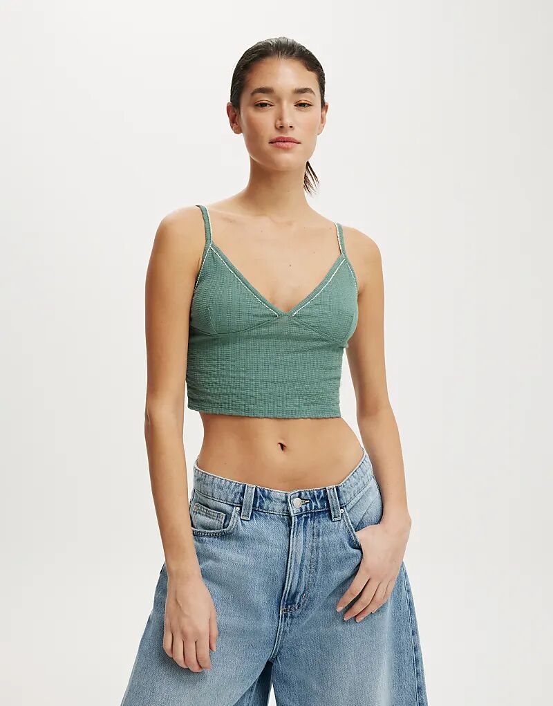 

Майка Cotton On Hailey с V-образным вырезом зеленого цвета Cotton On