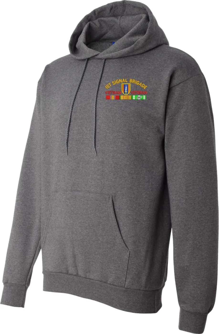 

Толстовка MilitaryBest 1st Signal Brigade Vietnam Veteran с вышитыми лентами