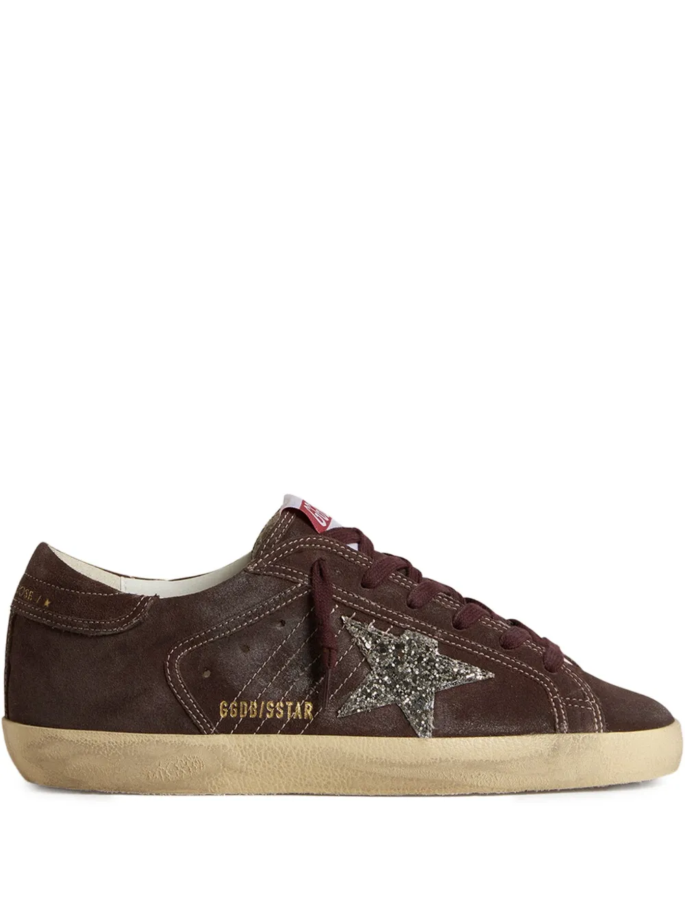 Кроссовки с блестками GOLDEN GOOSE, коричневый