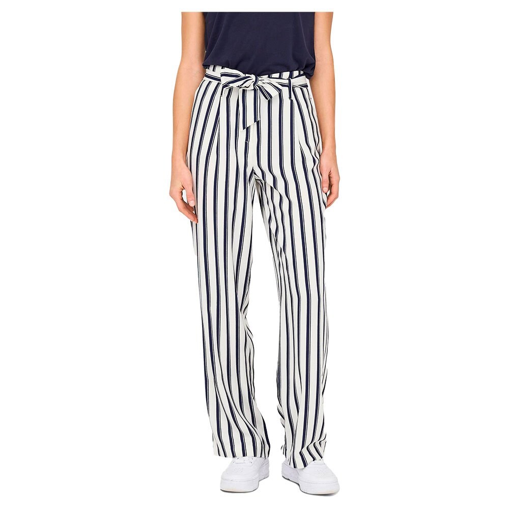 

Брюки Only Lowa Stripe High Waist, белый