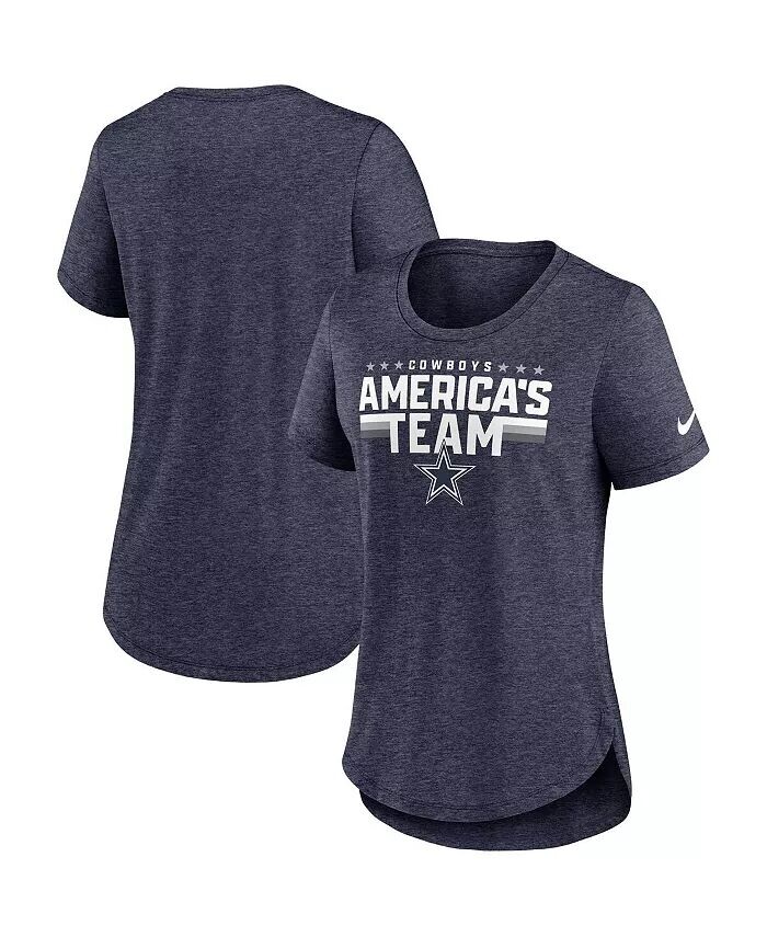 

Женская темно-синяя футболка Dallas Cowboys Local Fashion Tri-Blend Nike