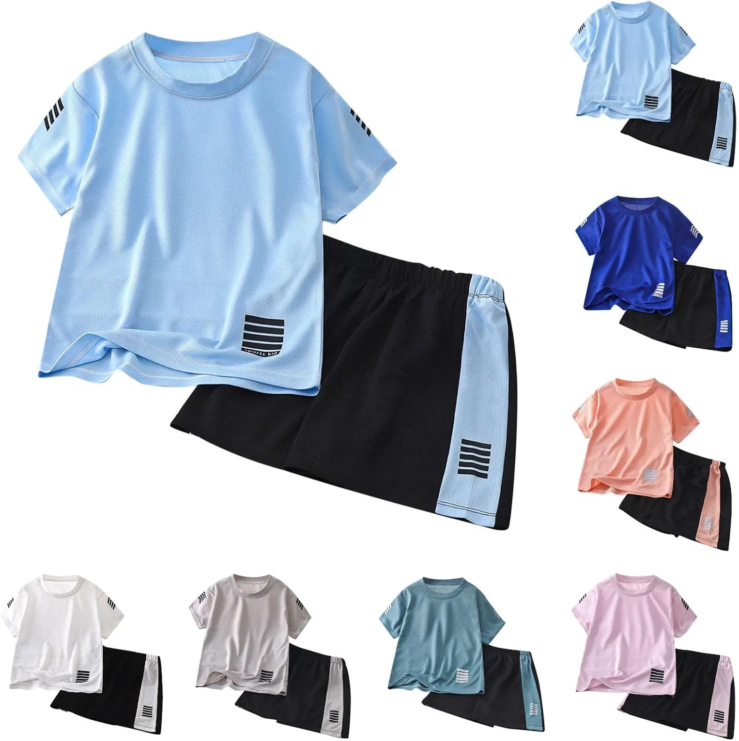 Детский спортивный костюм из сетки, Generic, Sky Blue