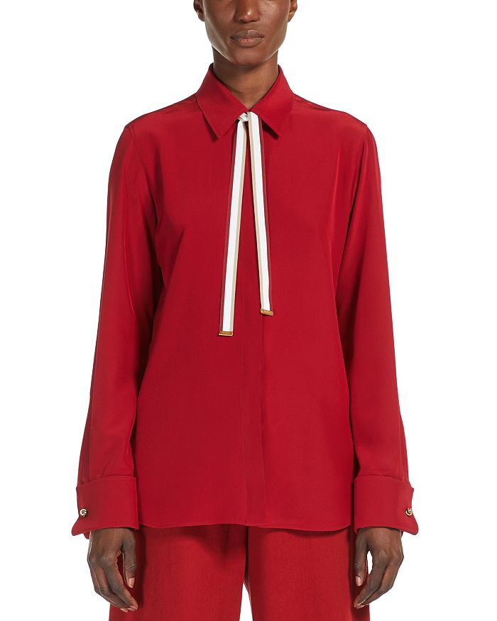 

Аполло Шёлковая Рубашка Max Mara, красный