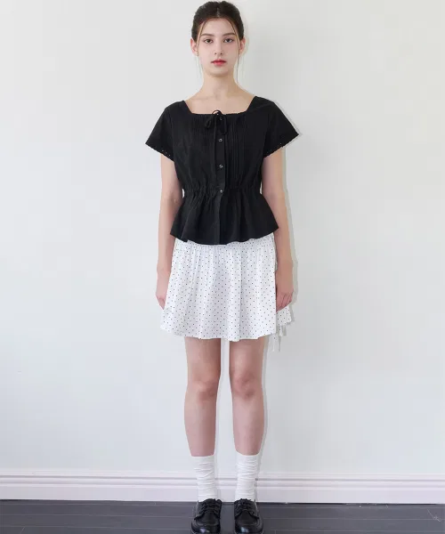 Женская юбка ALKI ALKA "Smocked Dot Skirt" — фото 4