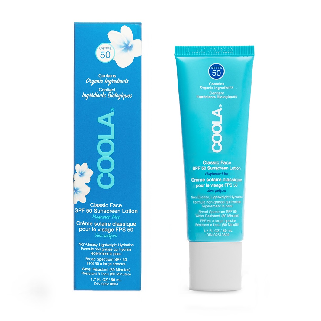 Солнцезащитный крем classic classic spf 50 face lotion fragrance-free Coola, объем 50 мл — фото 3
