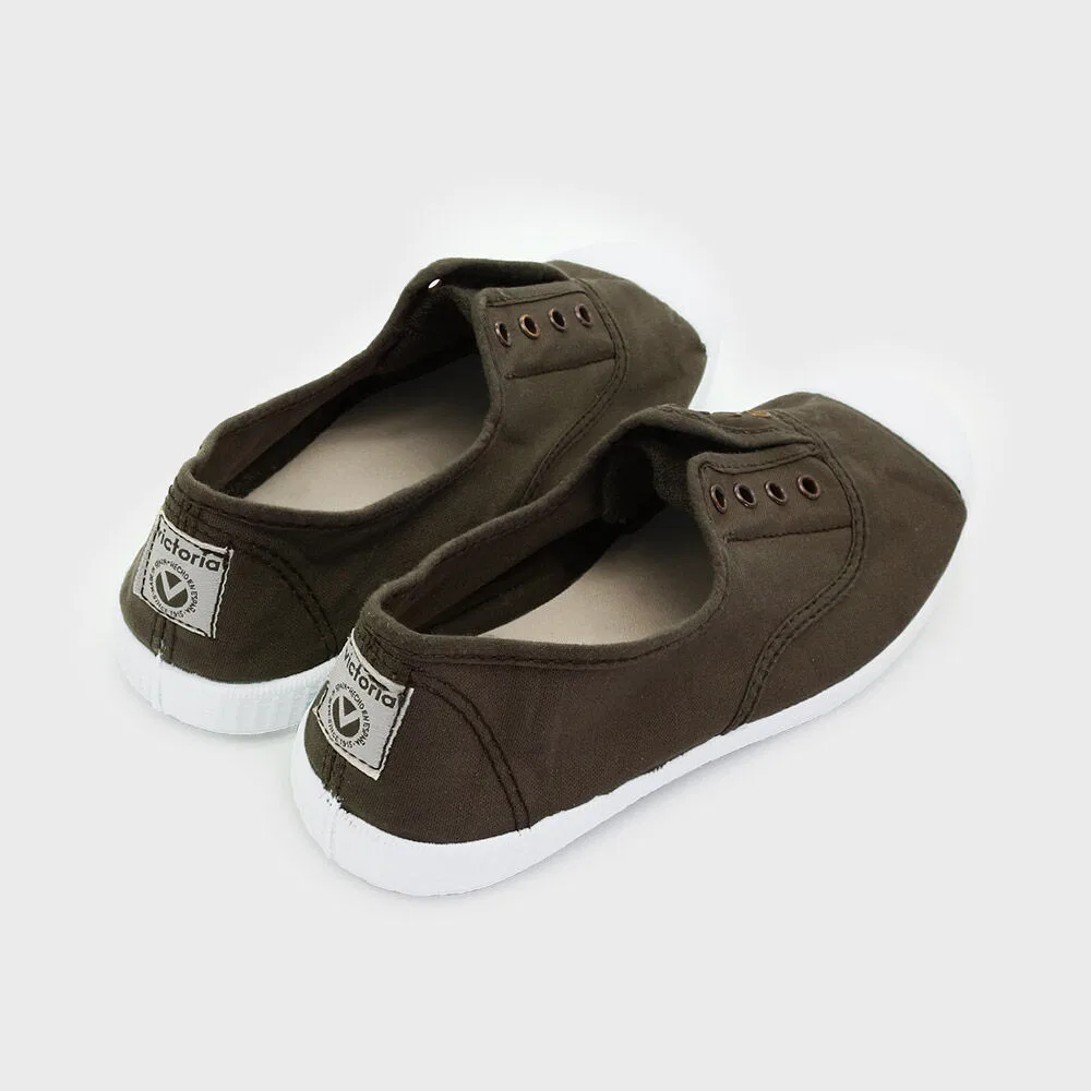 Мужские слипоны Inglesa Elastico Tintada Puntera цвета хаки от Victoria Shoes — фото 3
