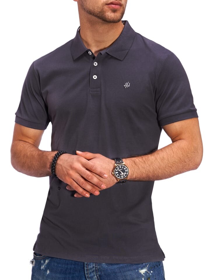 

Футболка поло Jack & Jones, темно-серый