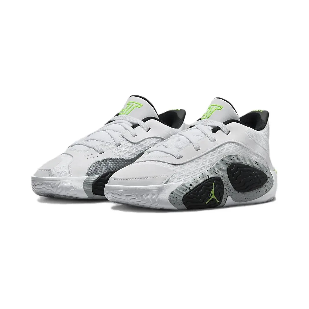Jordan Детские баскетбольные кроссовки Tatum 2 Slip Resistant Low top белые черные серые для детей 3-7 лет — фото 4
