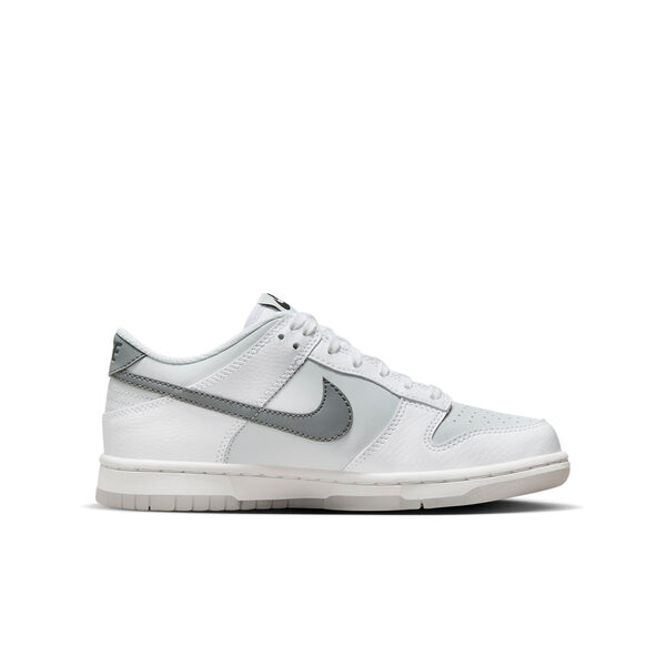 Кроссовки детские Nike Dunk кожаные с логотипом, белый — фото 2