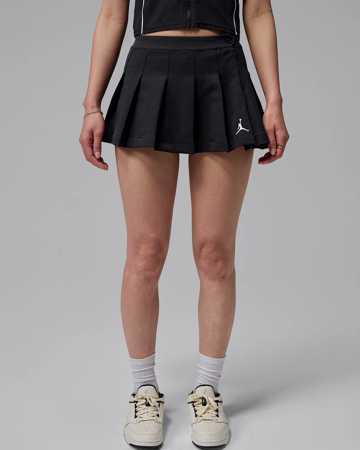 Женская плиссированная юбка Jordan Brooklyn, Black/White