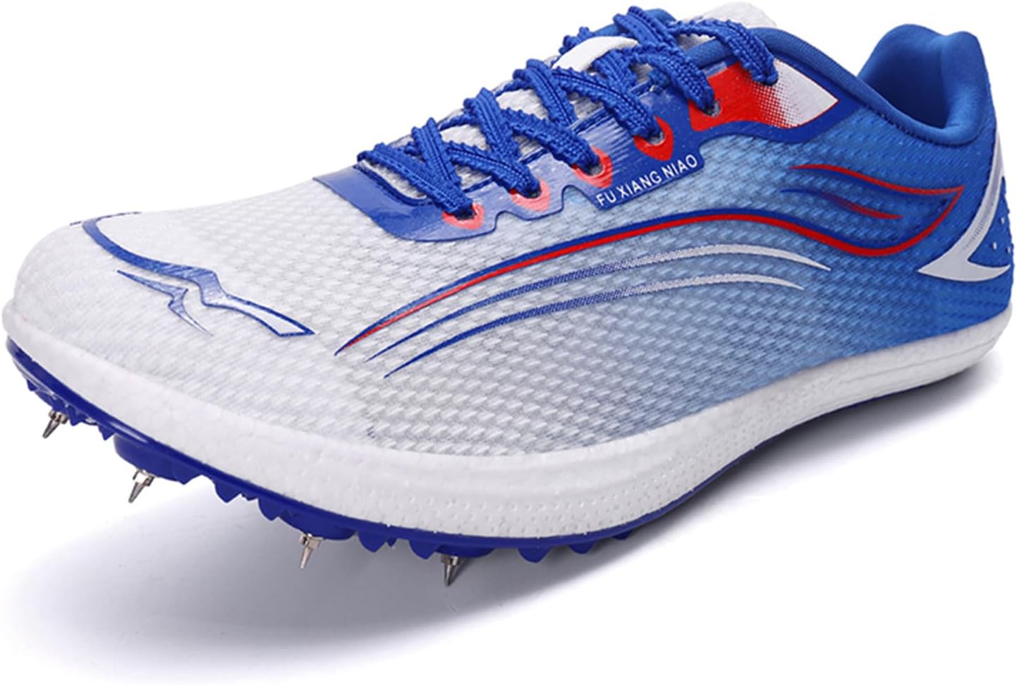 

Мужские легкоатлетические кроссовки JiuQing с 7 шипами для бега и соревнований, легкие и удобные кроссовки с шипами для прыжков для детей, синий