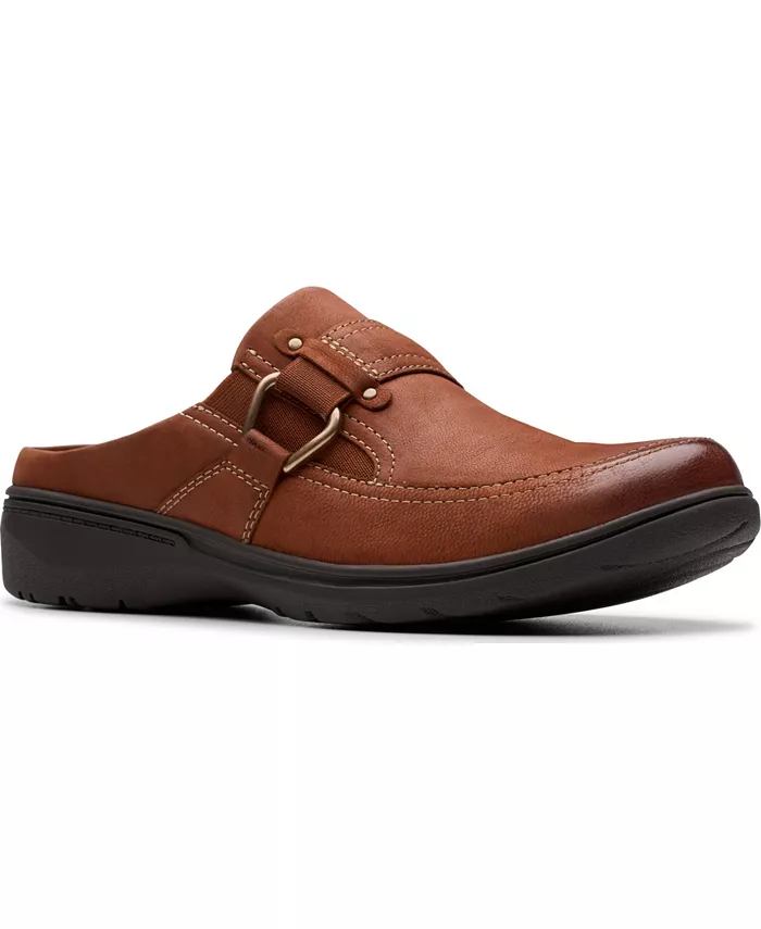 Женские мюли Carleigh Viola с круглым носком Clarks, коричневый
