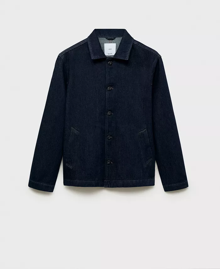 

Мужская джимовая рубашка-пиджак Regular-Fit MANGO, синий