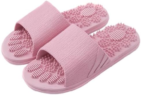 

Женские и мужские пляжные шлепанцы, летние сандалии-слидеры для ванной, бассейна и душа, противоскользящие тапочки для дома и улицы, унисекс, массажные нескользящие сандалии Bydzkj, розовый