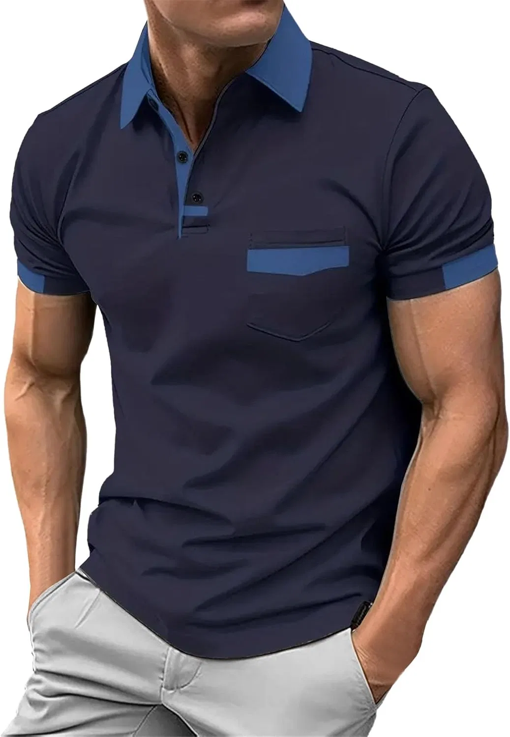 Поло мужское, хлопок, Z Navy Blue