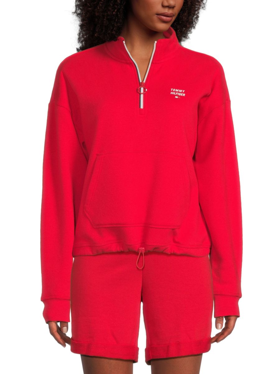 

Флисовая толстовка с логотипом Tommy Hilfiger Sport, цвет Rich Red